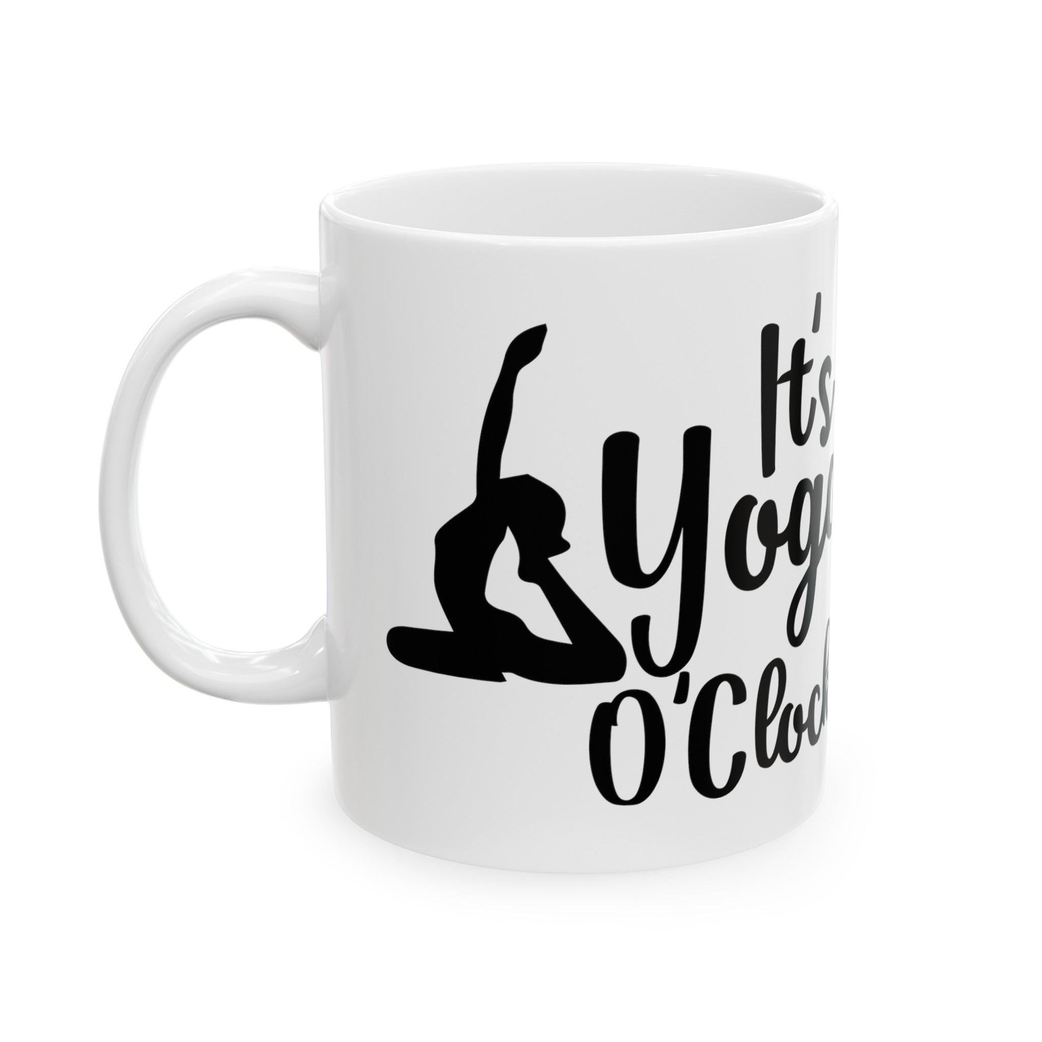 It's Yoga O'Clock Mug | Let's Get It Om Coffee Cup | Inspirational Yoga Time Tea Mug | Zen Gift for Yogis