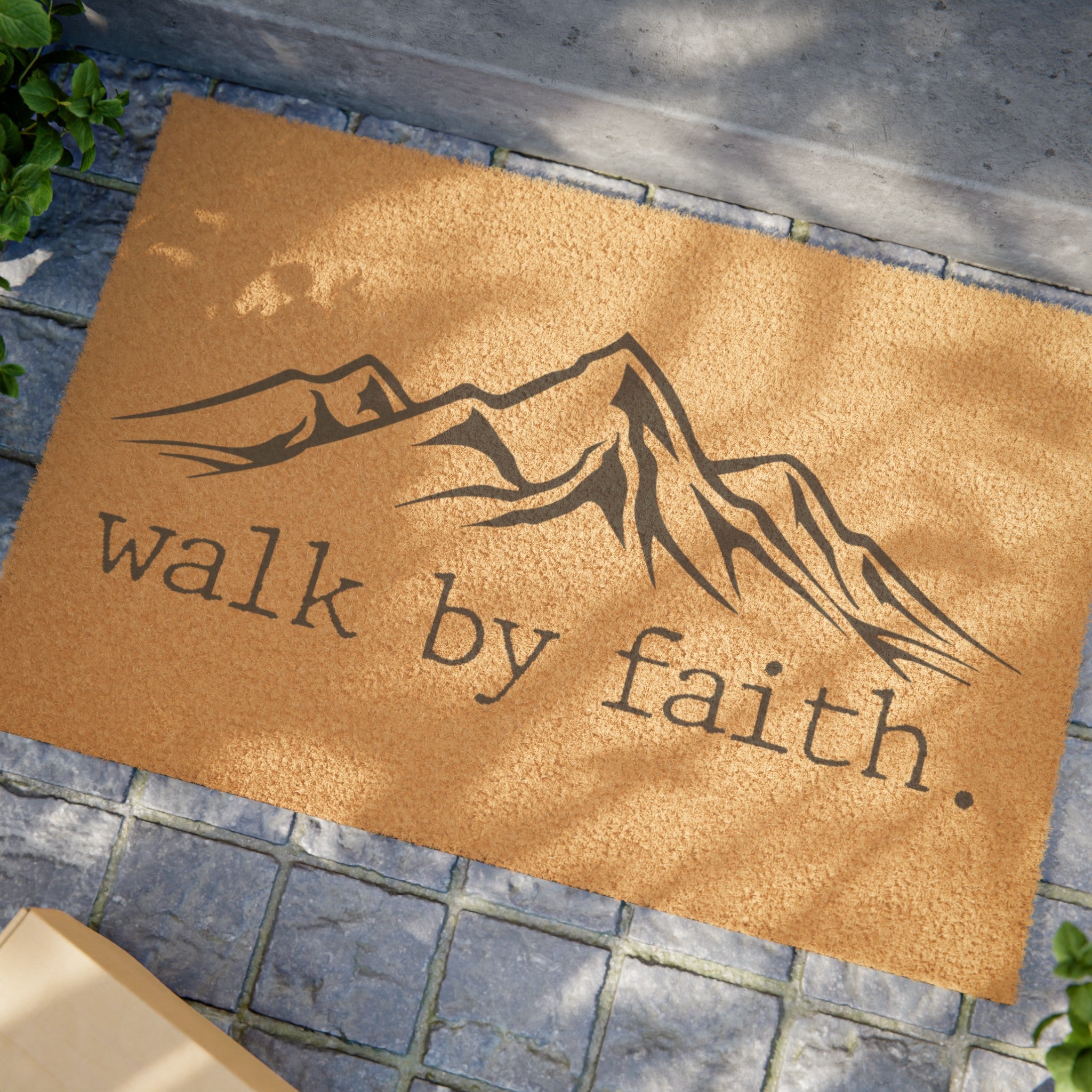 Walk by Faith: Inspirational Doormat for a Graceful Entrance