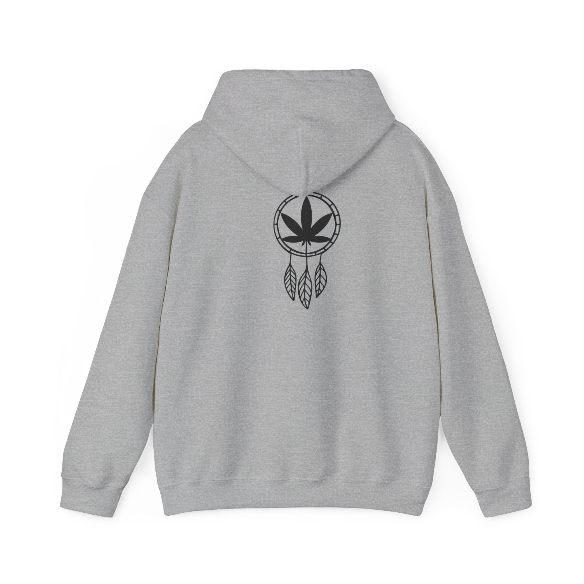 Cannabis Dream Catcher Back Print Hoodie - Nature-Inspired Fashion