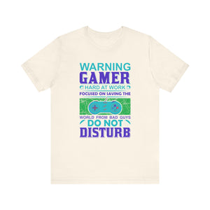 Warning Gamer Hard At Work T-shirt, Game Tshirt, Game Lover Shirt, Unisex Shirt, Crewneck Shirt, Short Sleeve Tee, Gift for Him