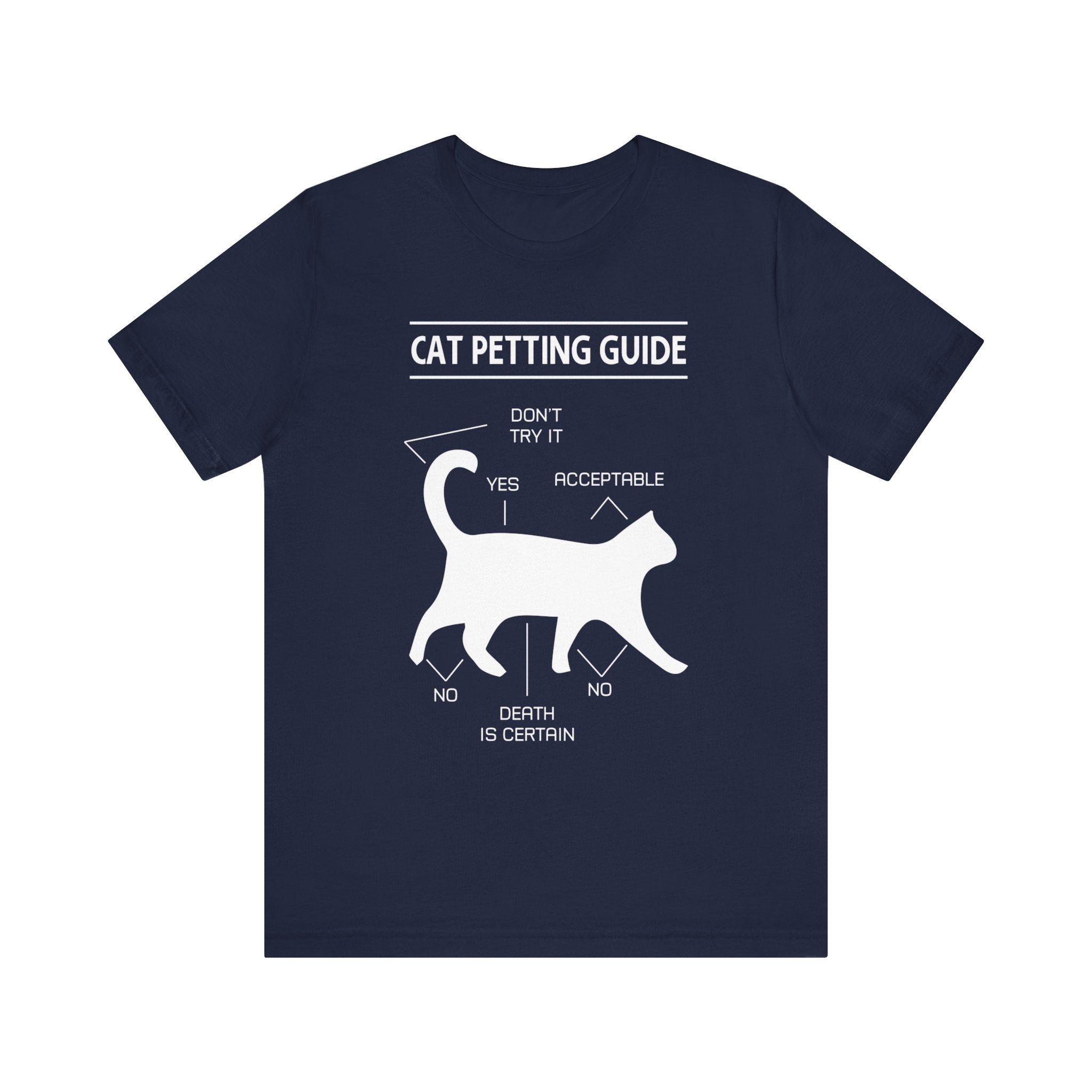 Cat Petting Guide T-shirt, Pet Tshirt, Animal Shirt, Cat Unisex Shirt, Crewneck Shirt, Short Sleeve Tee, Gift for Him, Gift for Her