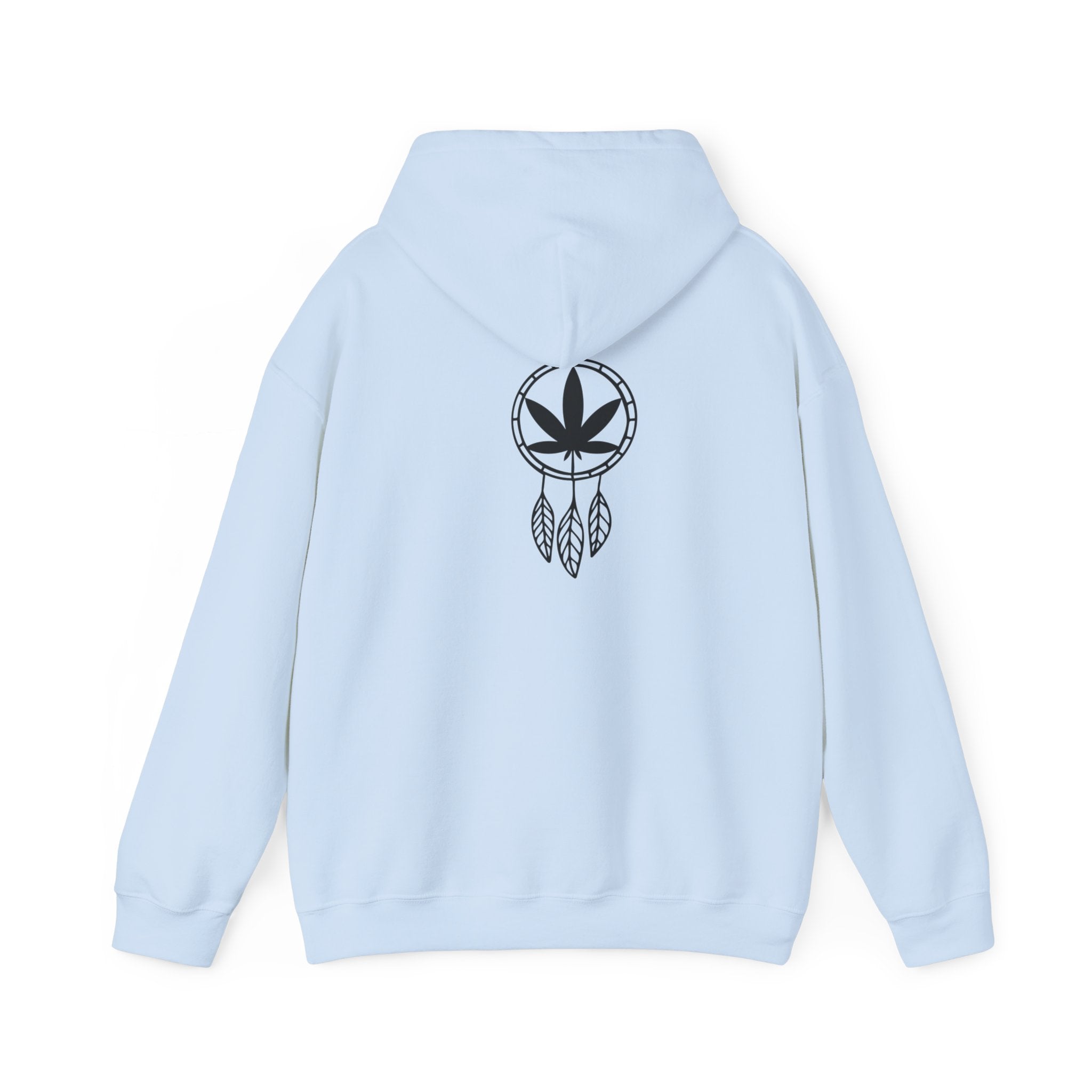 Cannabis Dream Catcher Back Print Hoodie - Nature-Inspired Fashion