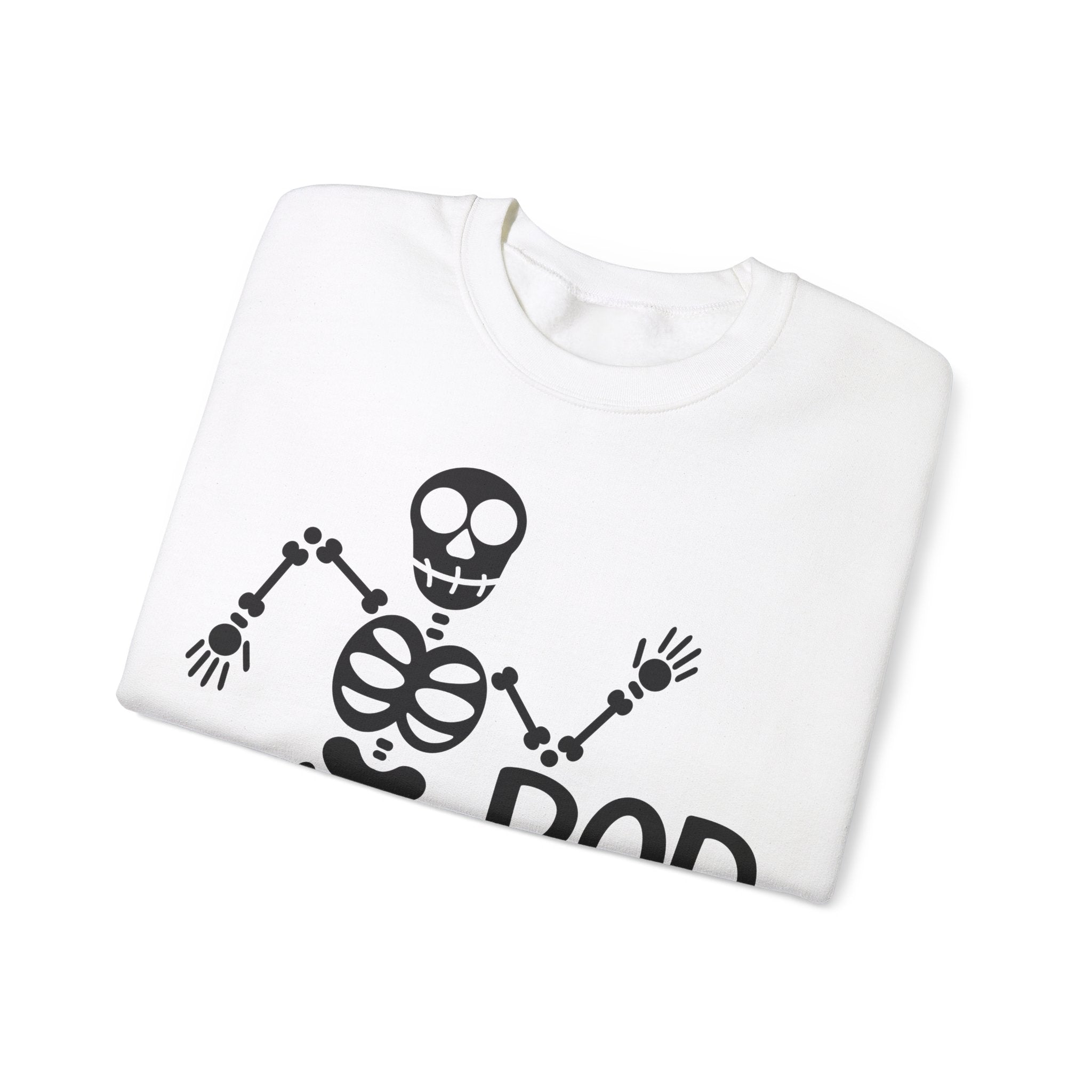 Spooky Season Vibes: 'Bad to the Bone' Halloween Crewneck Sweatshirt