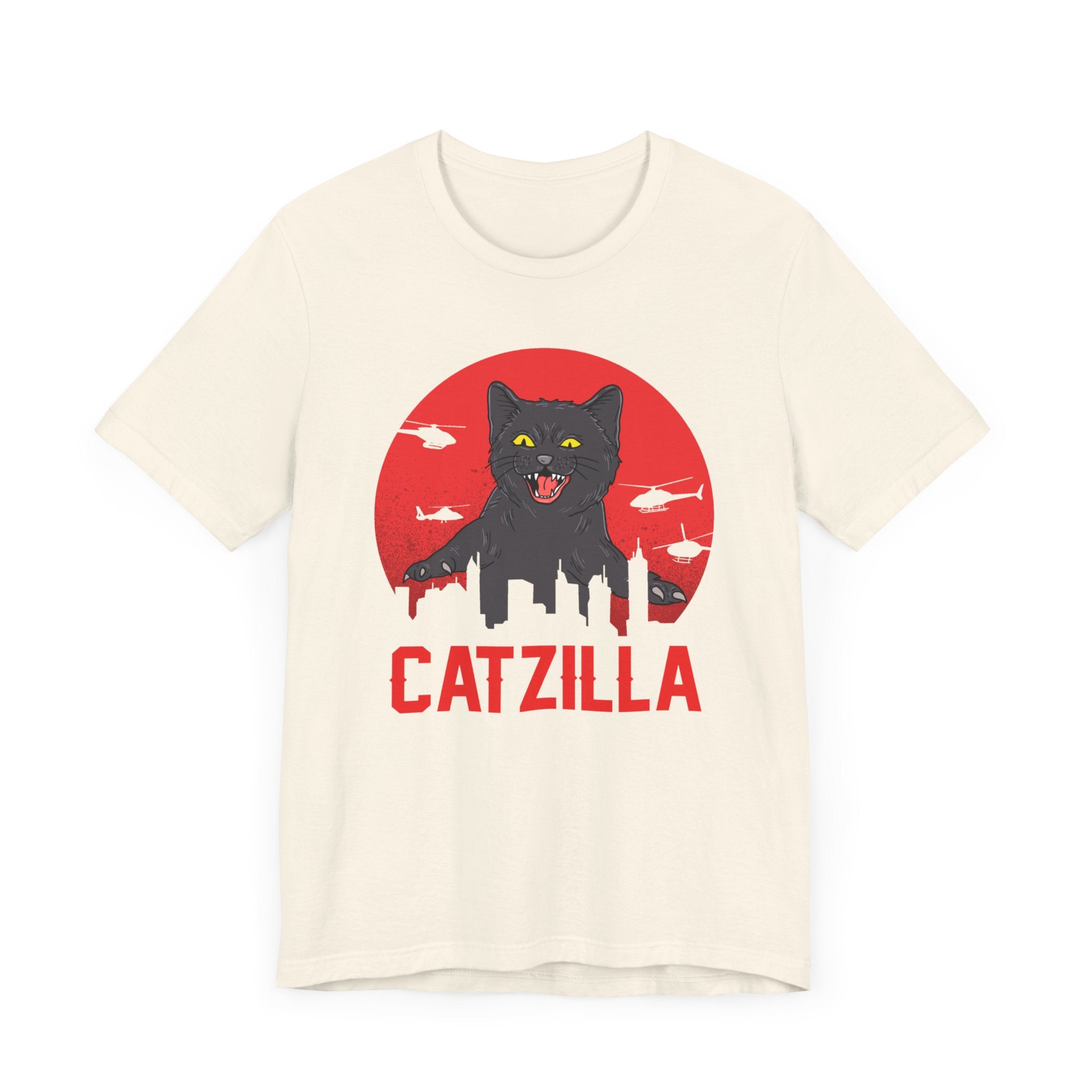 Catzilla T-shirt, Cat Lover Tshirt, Cat Mom Shirt, Animal Unisex Shirt, Pet Crewneck Shirt, Short Sleeve Tee, Gift for Him, Gift for Her