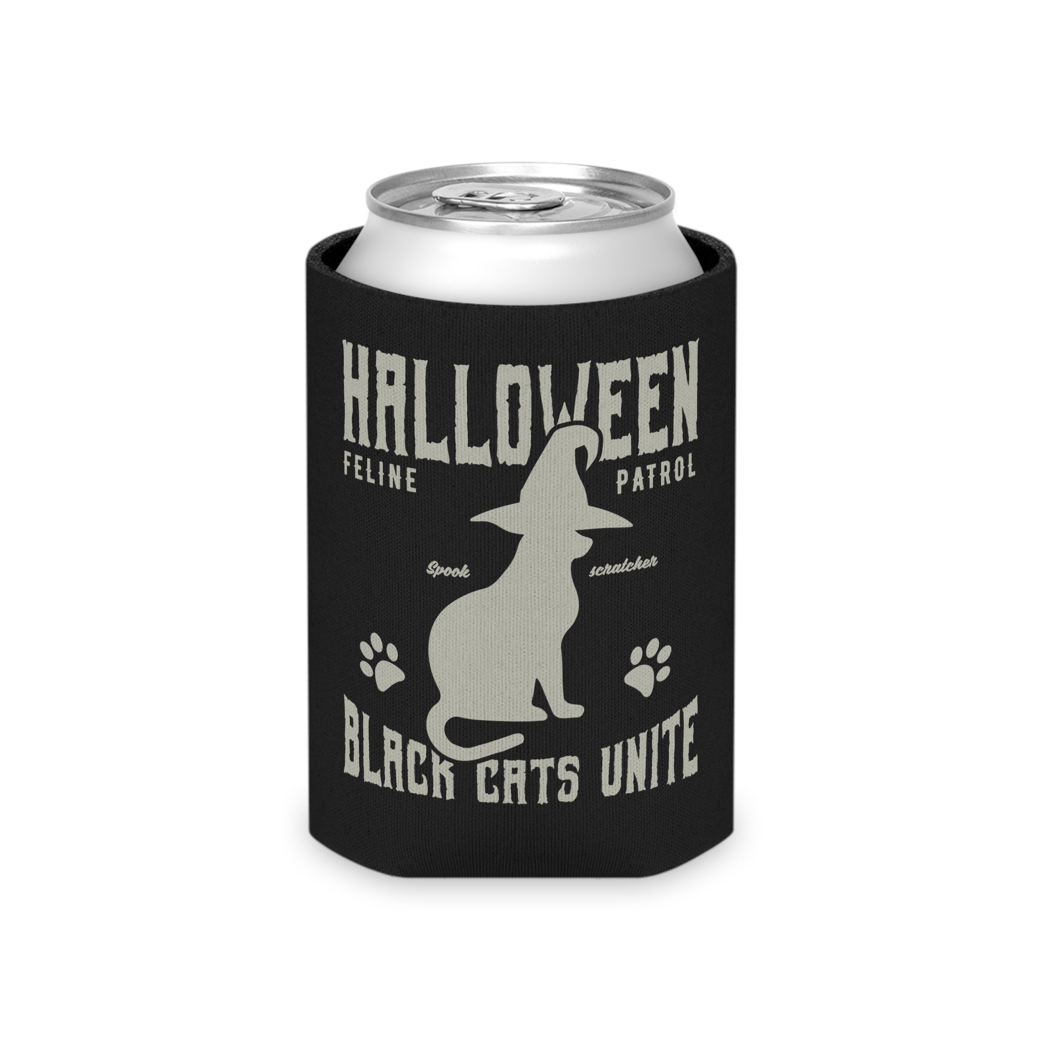 Halloween Black Cats Unite Can Cooler