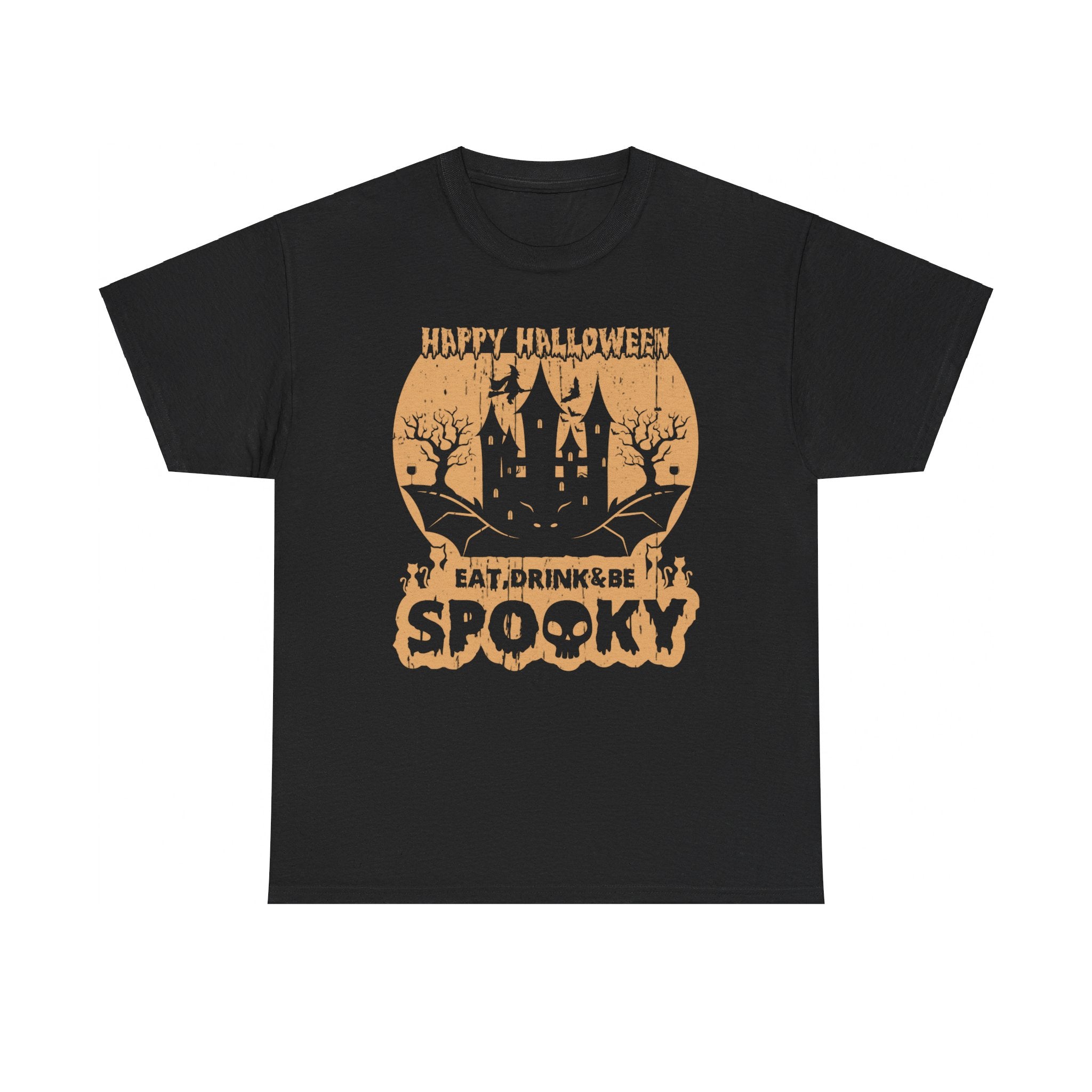 Happy Halloween Eat, Drink & Be Spooky T-Shirt - Festive Costume Tee