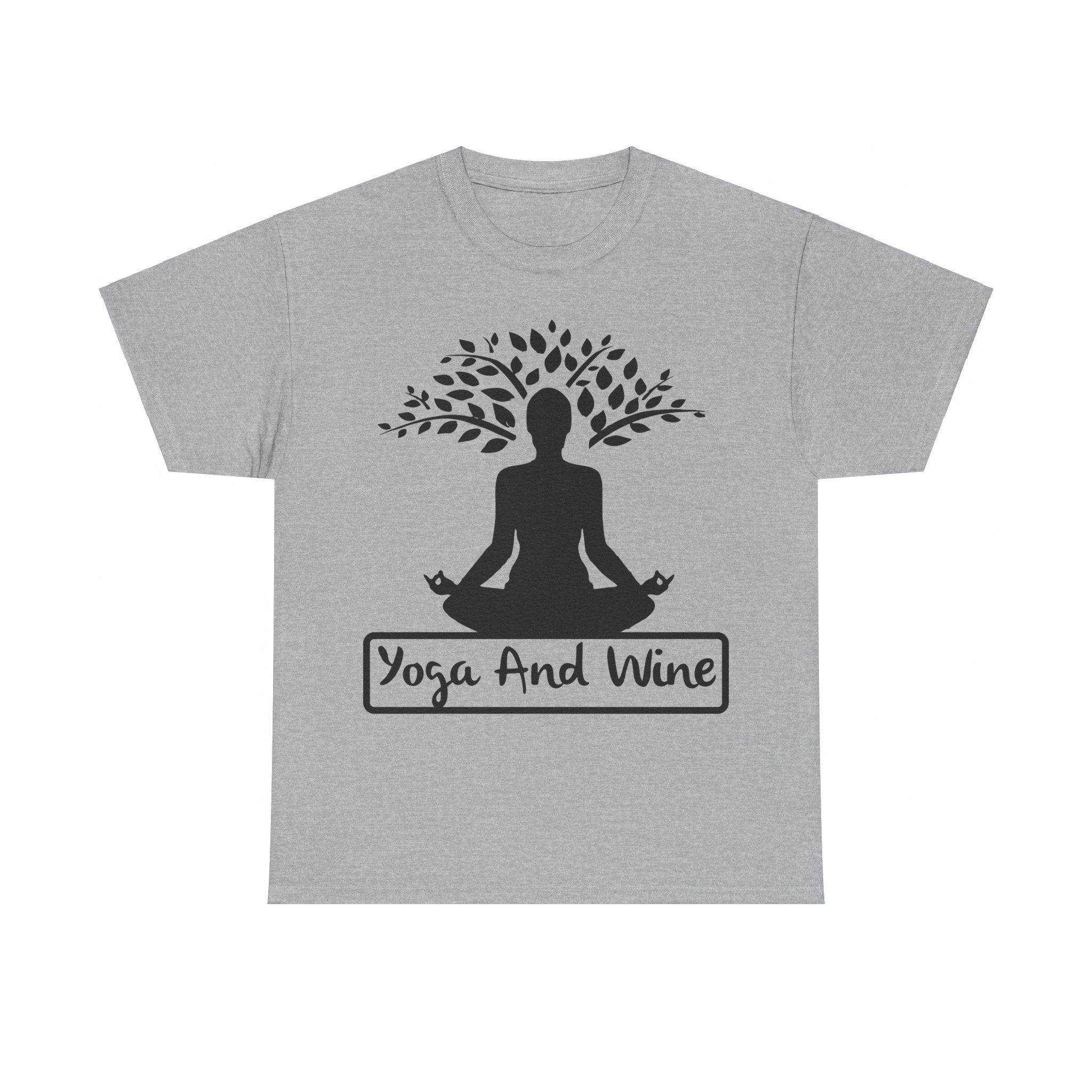 Yoga and Wine T-Shirt | Namaste & Wine Lover's Tee | Relaxation Apparel