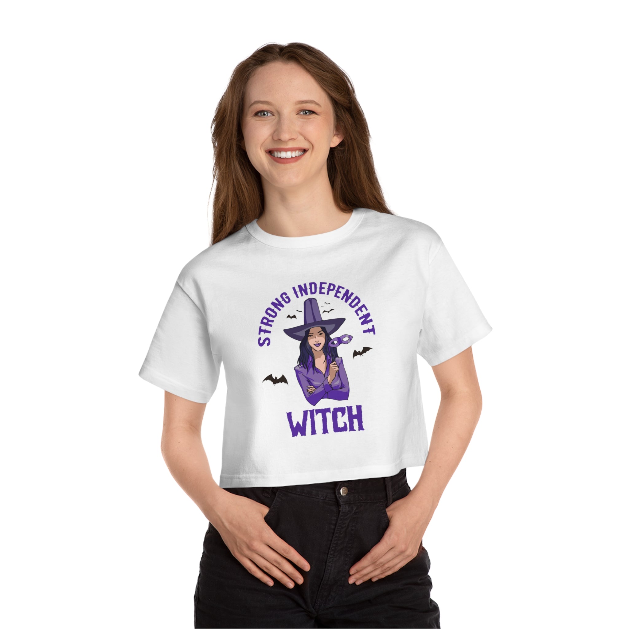 Empowering Cropped Witch Shirt - Strong Independent Witch