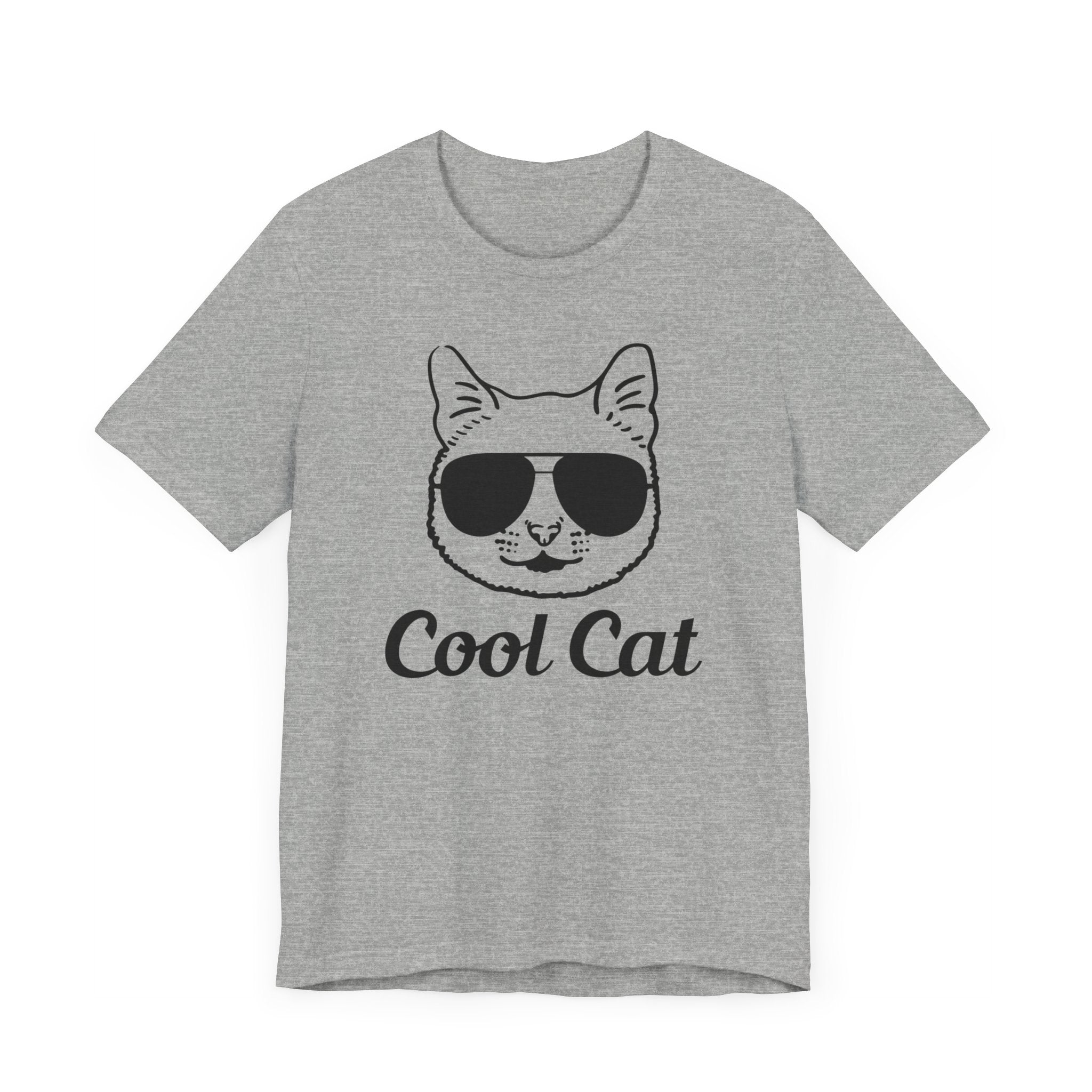 Cool Cat T-shirt, Cat Lover Tshirt, Animal Shirt, Unisex Shirt, Crewneck Shirt, Short Sleeve Tee, Gift for Him, Gift for Her