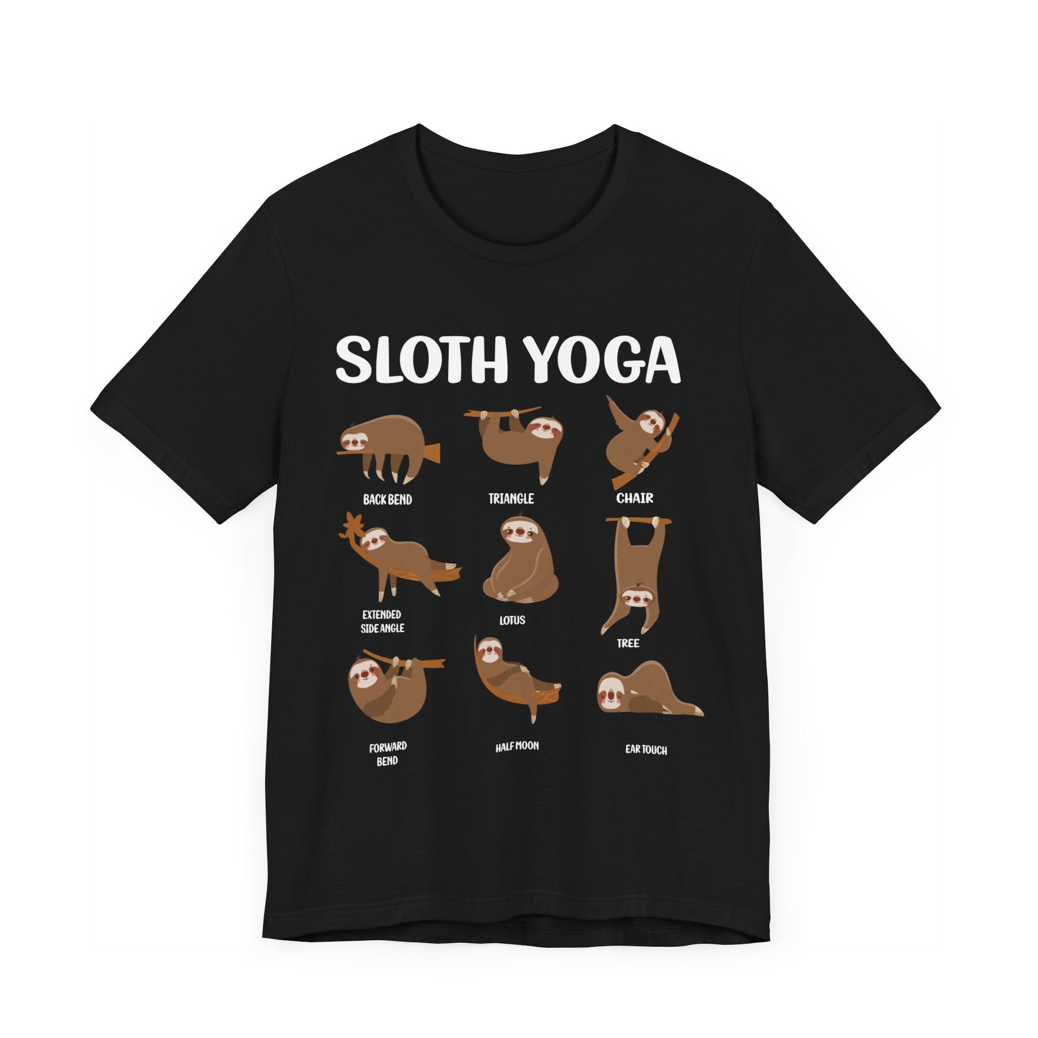 Sloth Yoga T-shirt, Yoga Tshirt, Sloth Lover Shirt, Animal Unisex Shirt, Pet Crewneck Shirt, Short Sleeve Tee, Gift for Him, Gift for Her