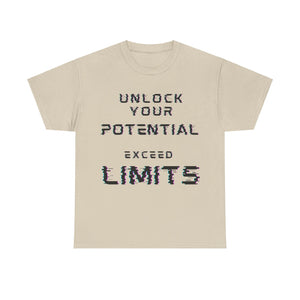 Unlock Your Potential, Exceed Limits, Motivational Shirt, Inspirational Tee, Empowering Apparel.