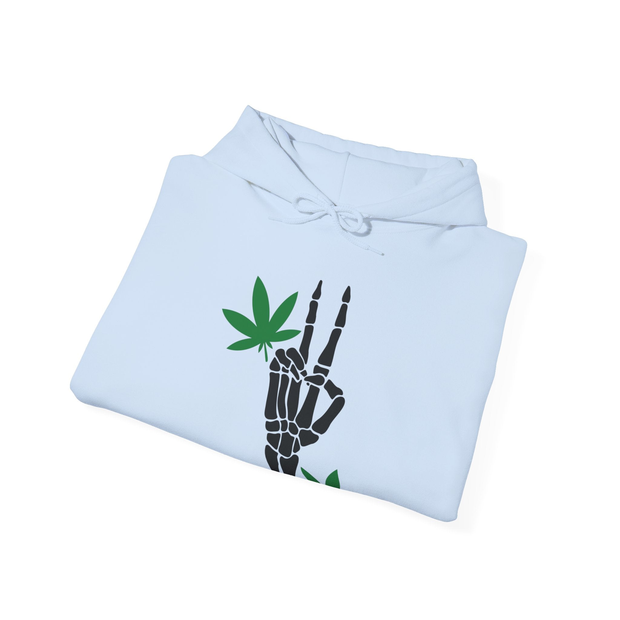 Skeleton Peace Sign Hoodie: A Cannabis-Inspired Statement Piece