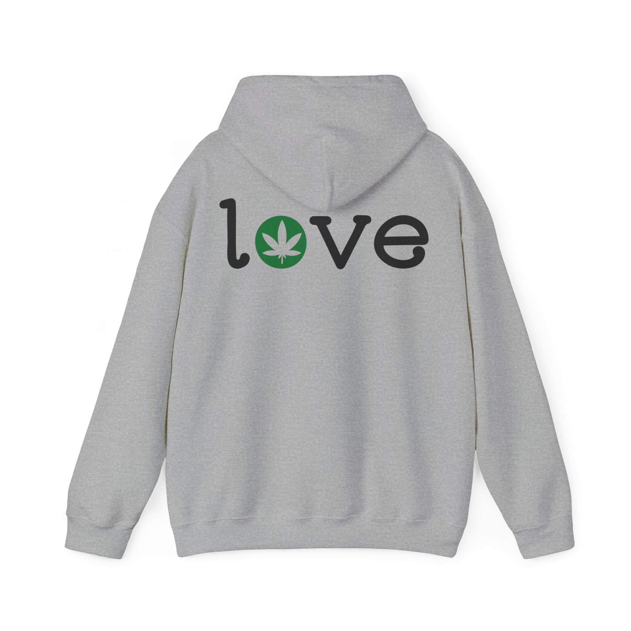 Love with Leaf Hoodie - Stylish Cannabis-Inspired Apparel