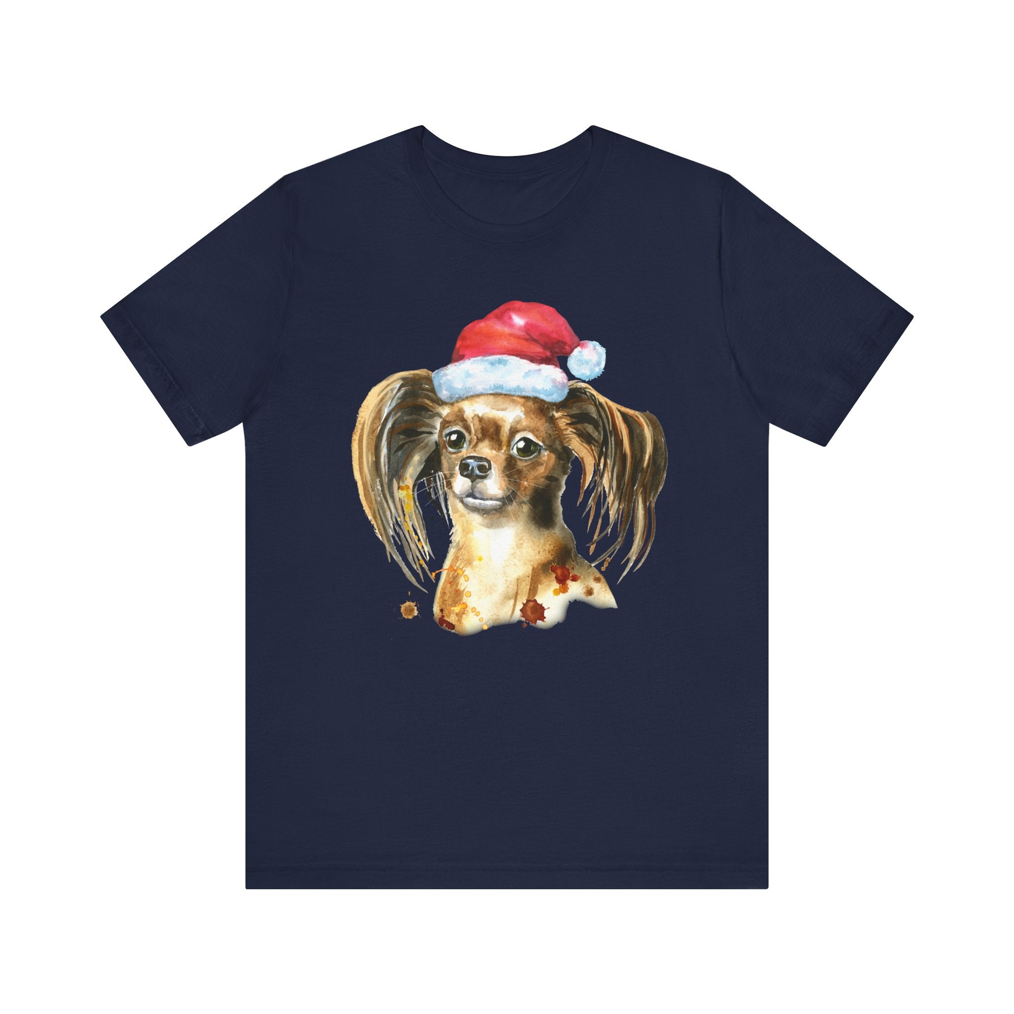 Russian Dog With Christmas Cap T-shirt, Dog Tshirt, Pet Shirt, Unisex Shirt, Crewneck Shirt, Short Sleeve Tee, Gift for Him, Gift for Her