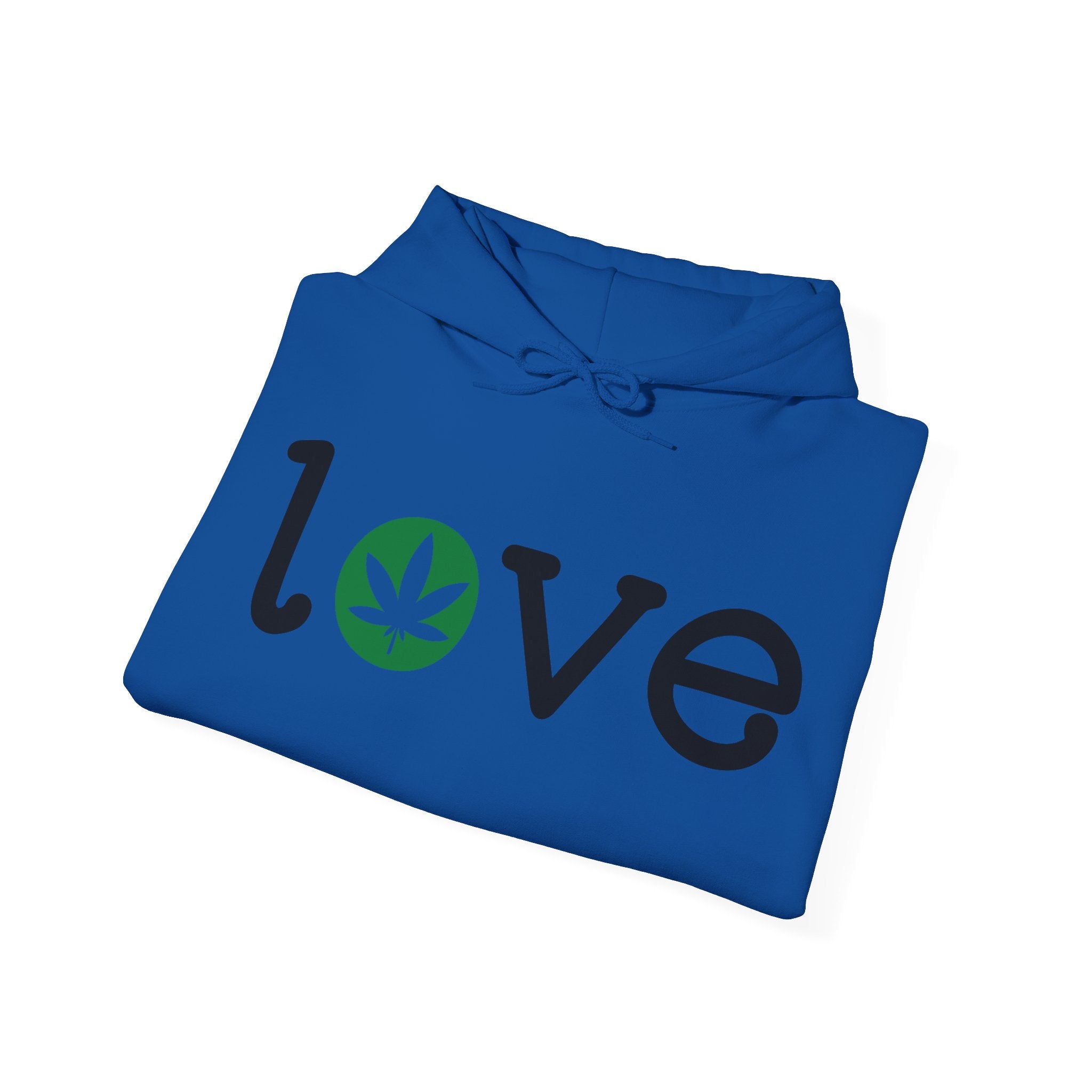 Love with Leaf Hoodie - Trendy Cannabis-Inspired Fashion