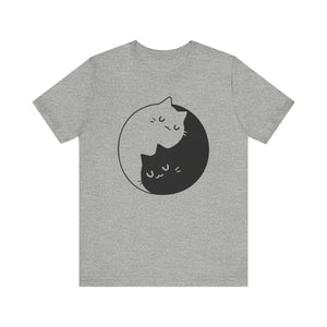 White And Black Cat T-shirt, Cat Lover Tshirt, Animal Shirt, Pet Unisex Shirt, Crewneck Shirt, Short Sleeve Tee, Gift for Him, Gift for Her