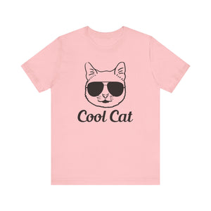 Cool Cat T-shirt, Cat Lover Tshirt, Animal Shirt, Unisex Shirt, Crewneck Shirt, Short Sleeve Tee, Gift for Him, Gift for Her