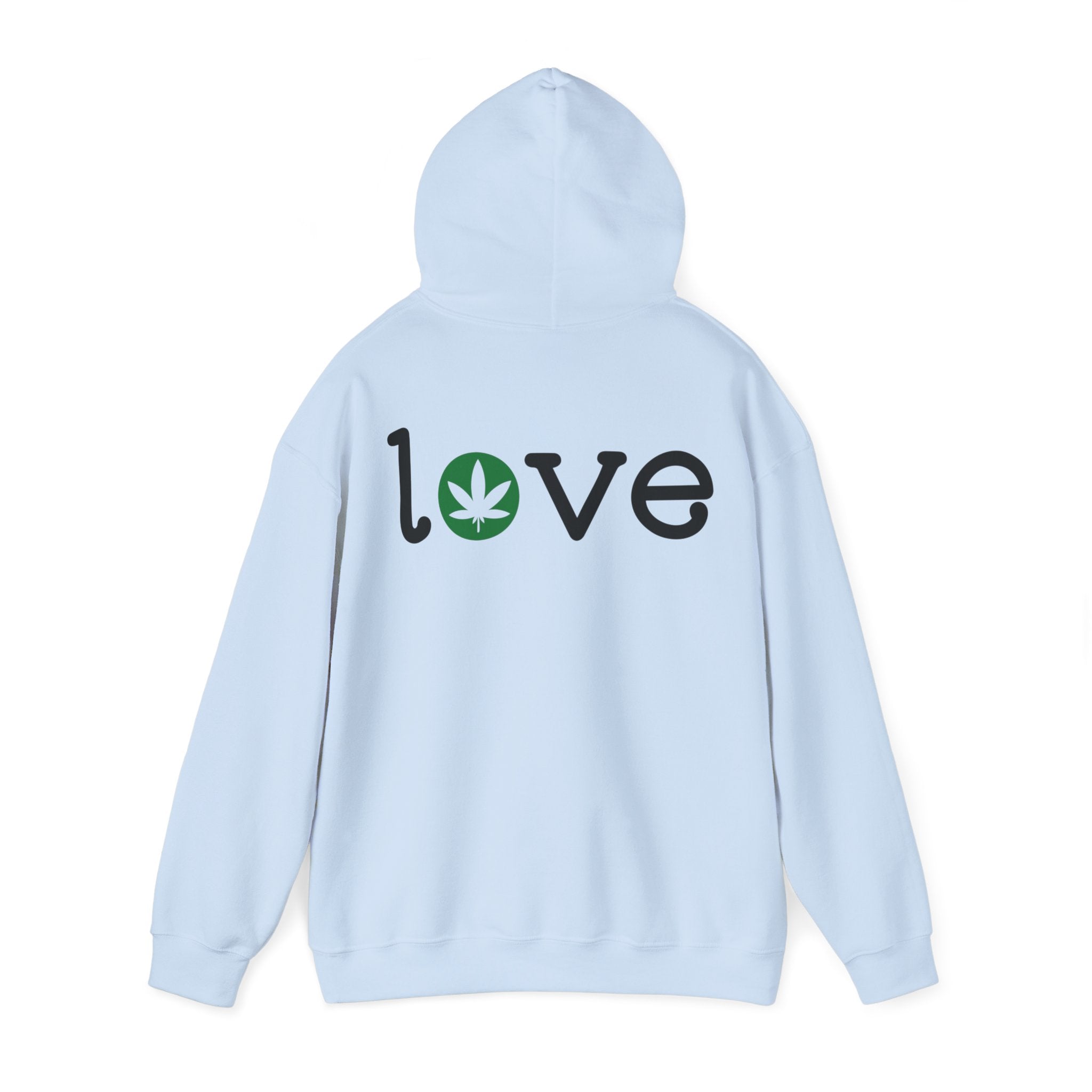 Love with Leaf Hoodie - Stylish Cannabis-Inspired Apparel