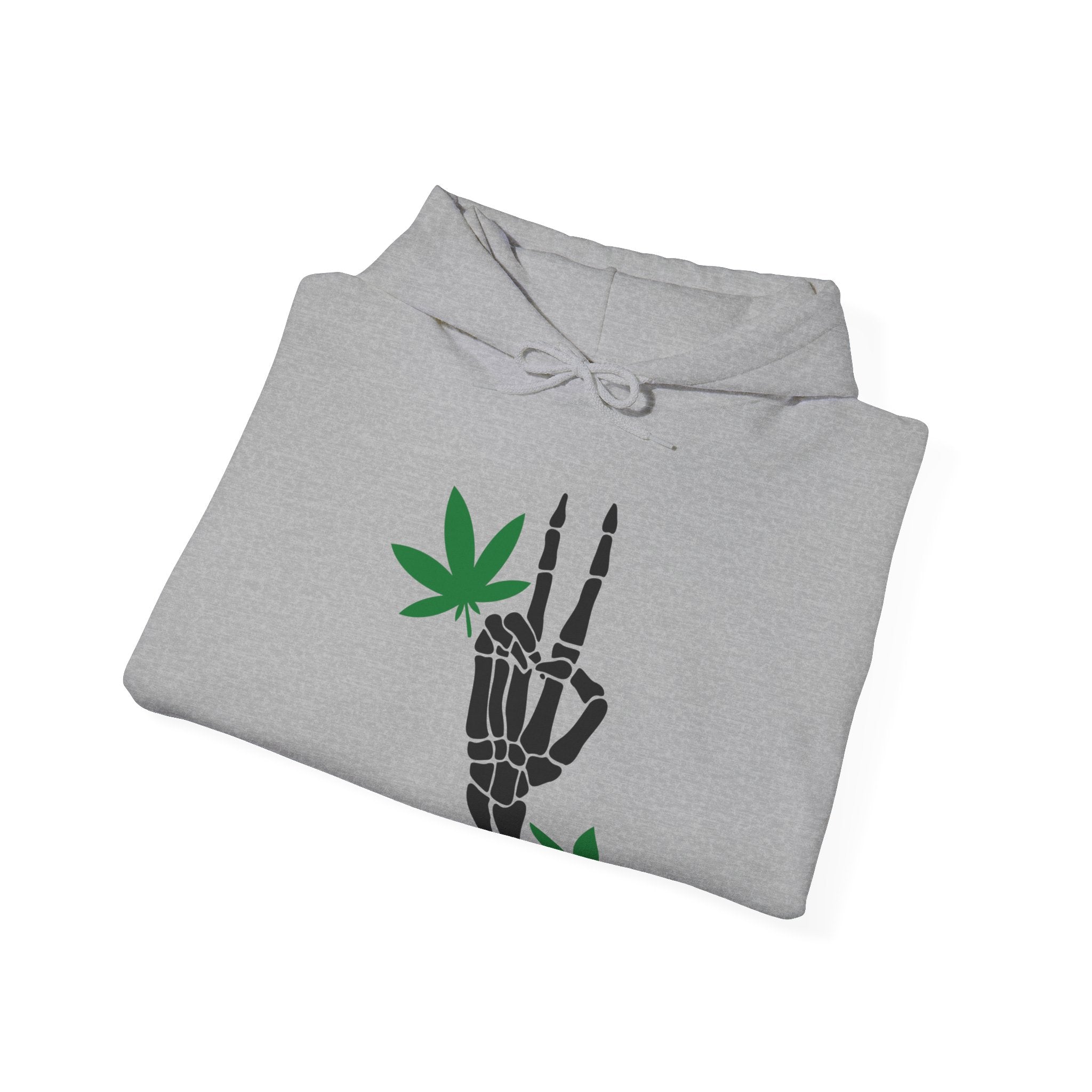 Skeleton Peace Sign Hoodie: A Cannabis-Inspired Statement Piece