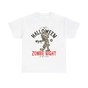 Halloween Zombie Night T-shirt - Spooky Undead Tee - Creepy Horror Shirt