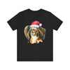 Russian Dog With Christmas Cap T-shirt, Dog Tshirt, Pet Shirt, Unisex Shirt, Crewneck Shirt, Short Sleeve Tee, Gift for Him, Gift for Her