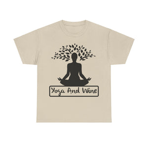 Yoga and Wine T-Shirt | Namaste & Wine Lover's Tee | Relaxation Apparel