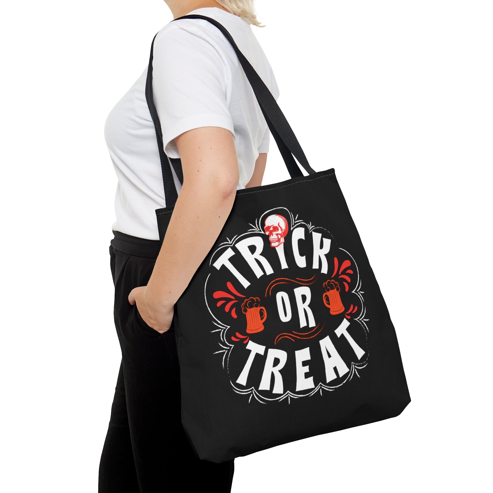 Halloween Candy Bag - 'Trick or Treat' - Spooky Tote Bag for Sweets Collection