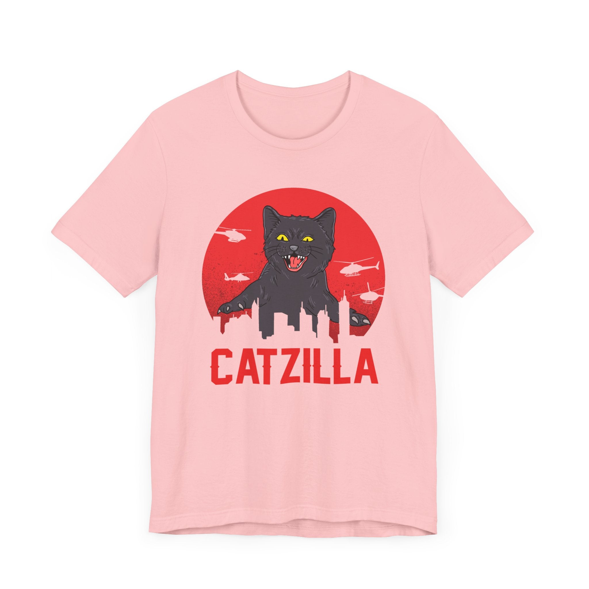 Catzilla T-shirt, Cat Lover Tshirt, Cat Mom Shirt, Animal Unisex Shirt, Pet Crewneck Shirt, Short Sleeve Tee, Gift for Him, Gift for Her