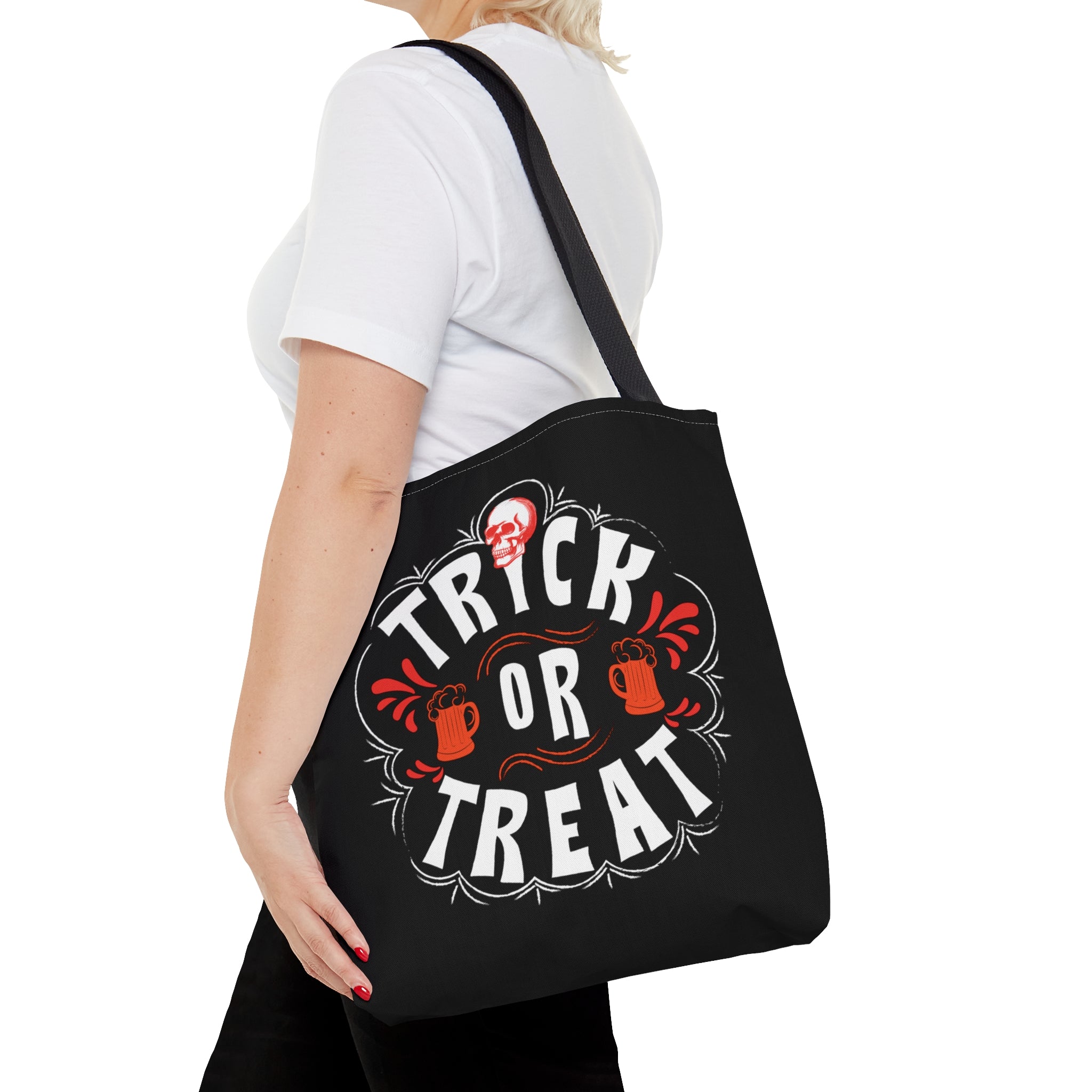 Halloween Candy Bag - 'Trick or Treat' - Spooky Tote Bag for Sweets Collection