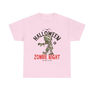 Halloween Zombie Night T-shirt - Spooky Undead Tee - Creepy Horror Shirt