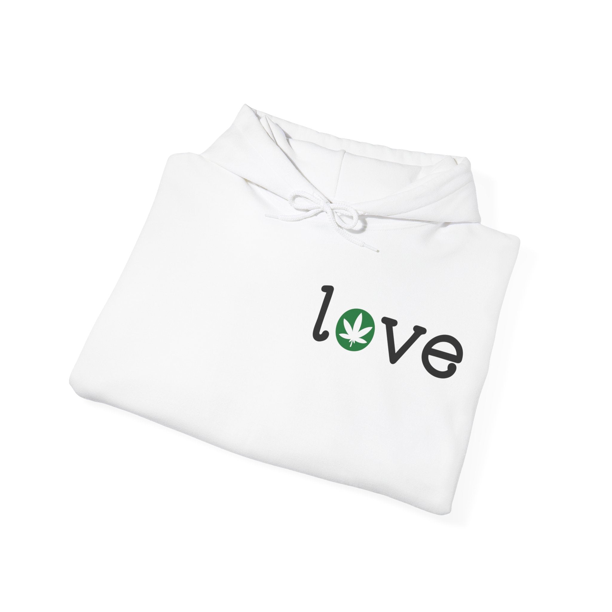 Love with Leaf Hoodie - Stylish Cannabis-Inspired Apparel