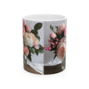 Romantic Roses and Peonies Bouquet Ceramic Mug - Coffee Mug 11oz/15oz, Perfect Romantic Gifts for Him & Her, Kitchen Decor