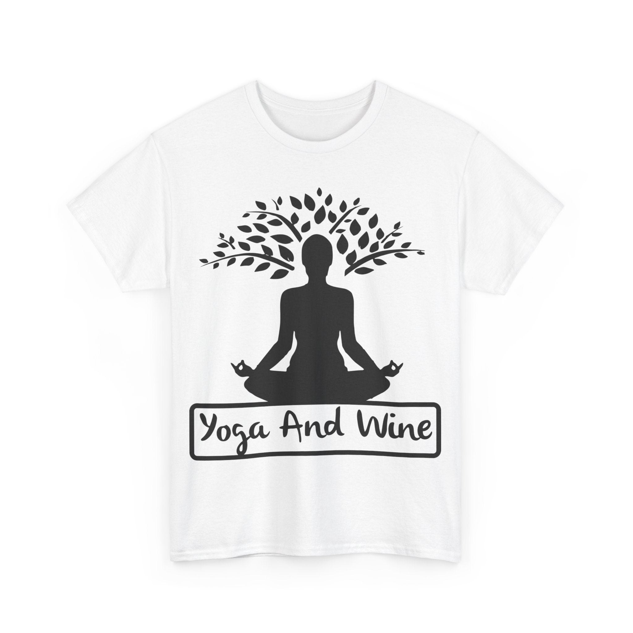 Yoga and Wine T-Shirt | Namaste & Wine Lover's Tee | Relaxation Apparel