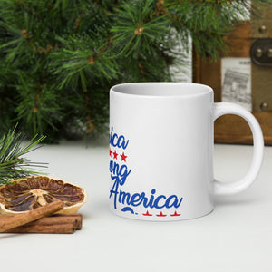 America Strong - White glossy mug