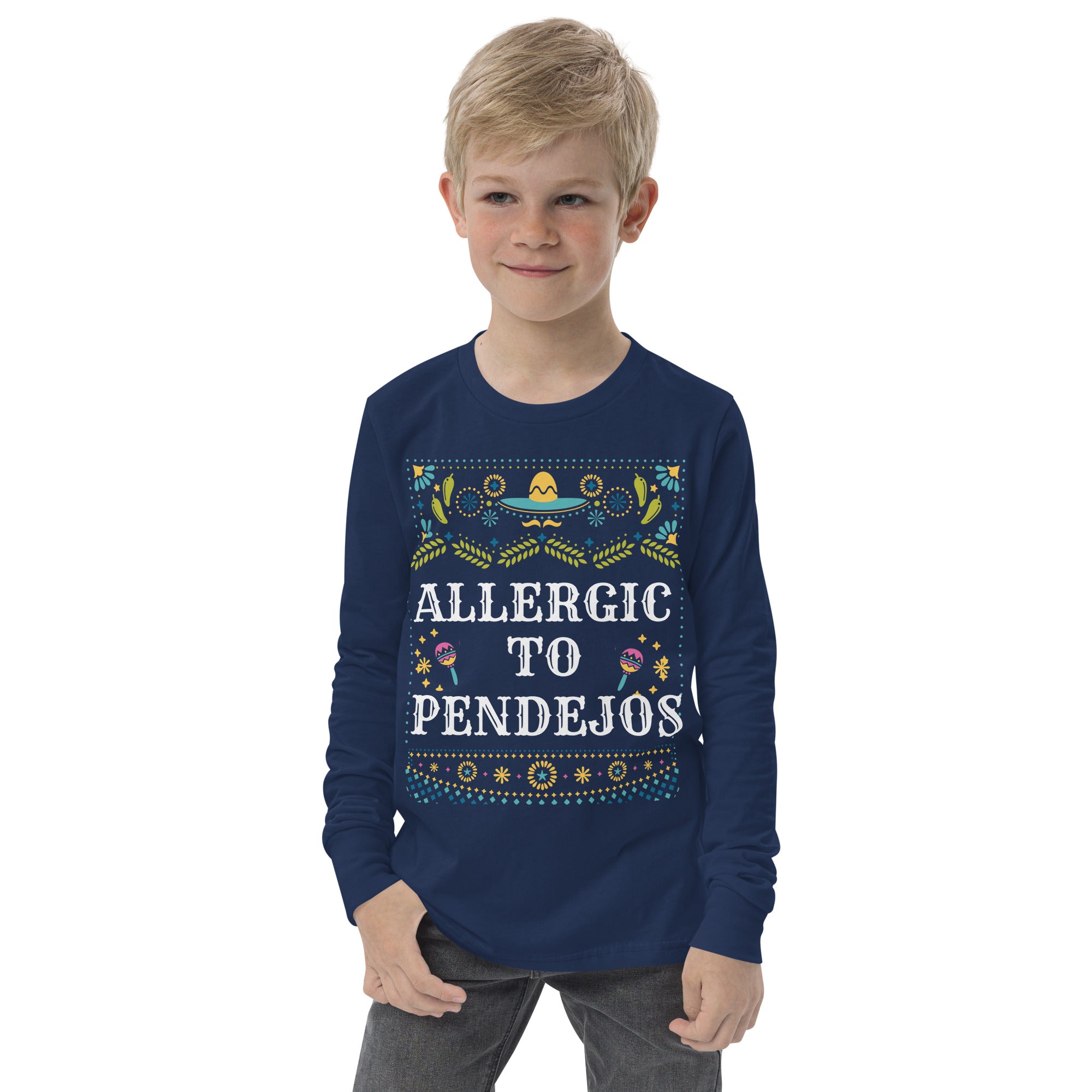 “ALLERGIC TO PENDEJOS” - Youth long sleeve tee