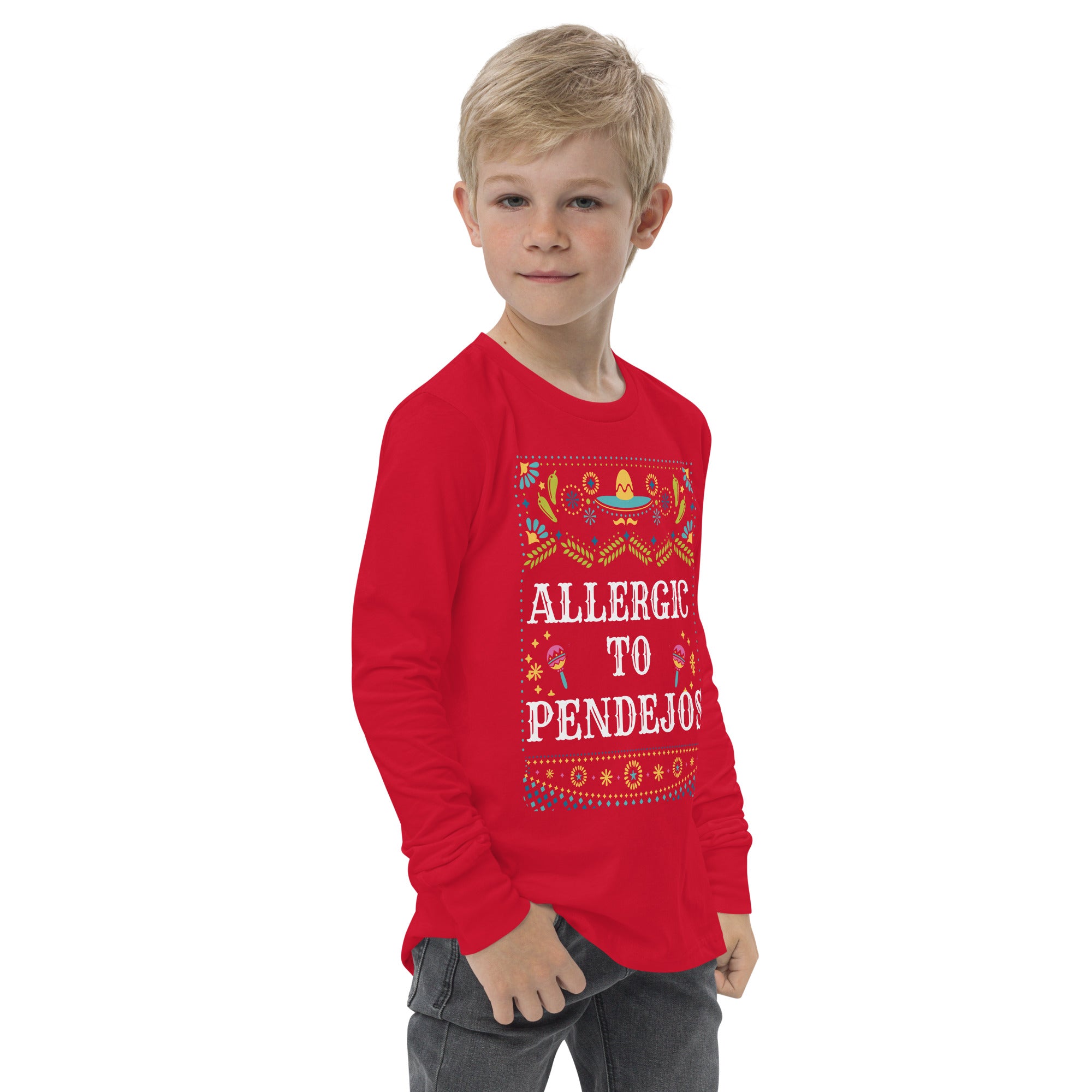 “ALLERGIC TO PENDEJOS” - Youth long sleeve tee